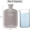 imageHomeTop Premium Classic Rubber Hot or Cold Water Bottle with Soft Fleece Cover 2 Liters PurpleGray Polka Dot Envelope CoverGrayGray