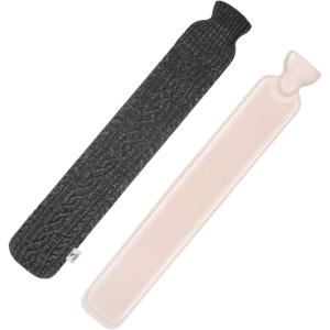 imageHomeTop Premium 225 Liters Rubber Hot Water Bottle wSoft Gray Polka Dot Fleece Cover Light GrayDark Gray