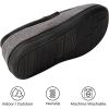 imageHomeTop Mens Comfort Memory Foam Moccasin Slippers Breathable Cotton Knit Terry Cloth House Shoes for Indoor OutdoorDark Gray