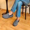 imageHomeTop Mens Comfort Memory Foam Moccasin Slippers Breathable Cotton Knit Terry Cloth House Shoes for Indoor OutdoorDark Gray