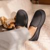 imageHomeTop Mens Comfort Memory Foam Moccasin Slippers Breathable Cotton Knit Terry Cloth House Shoes for Indoor OutdoorGrey