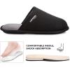 imageHomeTop Mens Comfy Knitted Memory Foam Slip On Scuff Slipper with AntiSkid Rubber Sole
