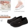 imageHomeTop Mens House Slippers Memory Foam Shoes Moccasins Style Indoor Outdoor Classic Breathable Premium Microsuede Washable SlippersBlack