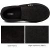 imageHomeTop Mens House Slippers Memory Foam Shoes Moccasins Style Indoor Outdoor Classic Breathable Premium Microsuede Washable SlippersBlack