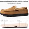 imageHomeTop Mens Suede Memory Foam Moccasin Slippers Soft Plush Warm Lining House ShoesTan