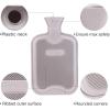 imageHomeTop Premium 2 Liter Classic Rubber Hot Water Bottle wElegant Polar Bear Knit Cover 2L GrayGray