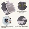 imageHomeTop Premium 2 Liter Classic Rubber Hot Water Bottle wElegant Polar Bear Knit Cover 2L GrayGray