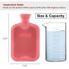 imageHomeTop Premium 2 Liter Classic Rubber Hot Water Bottle wElegant Polar Bear Knit Cover 2L GrayWineRed
