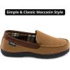 imageMens Comfy Micro Wool Moccasin Slippers House Shoes IndoorOutdoor