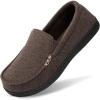 imageHomeTop Mens House Slippers Memory Foam Shoes Moccasins Style Indoor Outdoor Classic Breathable Premium Microsuede Washable SlippersCoffee