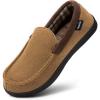 imageMens Comfy Micro Wool Moccasin Slippers House Shoes IndoorOutdoor