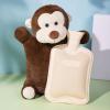 imageHomeTop Premium Adorable Rubber Hot or Cold Water Bottle with Cute Stuffed Panda Cover 2 Liters Cute PandaCream WhiteMonkey