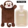 imageHomeTop Premium Adorable Rubber Hot or Cold Water Bottle with Cute Stuffed Panda Cover 2 Liters Cute PandaCream WhiteMonkey