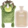 imageHomeTop Premium Adorable Rubber Hot or Cold Water Bottle with Cute Stuffed Panda Cover 2 Liters Cute PandaCream WhiteTriceratops