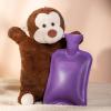 imageHomeTop Premium Adorable Rubber Hot or Cold Water Bottle with Cute Stuffed Panda Cover 2 Liters Cute PandaPurpleMonkey