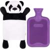 imageHomeTop Premium Adorable Rubber Hot or Cold Water Bottle with Cute Stuffed Panda Cover 2 Liters Cute PandaPurplePanda