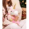 imageHomeTop Premium Classic Rubber Hot Water Bottle with Cute Unicorn Cover 2L PinkMulticolor