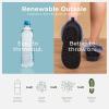 imageHomeTop Womens Cable Knit Slippers Breathable Warm Comfy Nonslip Indoor Outdoor House Shoes with Fuzzy CollarJet Black