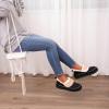 imageHomeTop Womens Microsuede Fuzzy Sherpa Lining Memory Foam Ankle Bootie House SlippersBlack