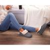 imageHomeTop Womens Microsuede Fuzzy Sherpa Lining Memory Foam Ankle Bootie House SlippersGrey