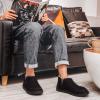 imageHomeTop Mens Bootie Slippers Comfy Warm Soft Nonslip Indoor Memory Foam House Shoes with Elastic GoresBlack
