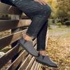 imageHomeTop Mens Bootie Slippers Comfy Warm Soft Nonslip Indoor Memory Foam House Shoes with Elastic GoresDark Gray