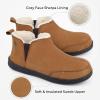 imageHomeTop Mens Bootie Slippers Comfy Warm Soft Nonslip Indoor Memory Foam House Shoes with Elastic GoresTan