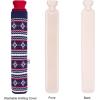 imageHomeTop Premium 225 Liters Rubber Hot Water Bottle wSoft Navy Blue Snowflake Knit Cover Navy BlueNavy Blue