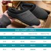 imageHomeTop Mens Quilted Slippers Cozy Soft NonSlip De Velvet Memory Foam House ShoesCharcoal Gray