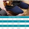 imageHomeTop Mens Quilted Slippers Cozy Soft NonSlip De Velvet Memory Foam House ShoesMidnight Blue