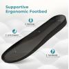 imageHomeTop Womens Corduroy Open Toe Slippers with Adjustable Closure Memory FoamMatte Black