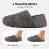 imageHomeTop Womens Plush Slippers with Collapsible Microsuede Heel Indoor House ShoesDark Gray
