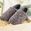 imageHomeTop Womens Plush Slippers with Collapsible Microsuede Heel Indoor House ShoesDark Gray