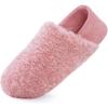 imageHomeTop Womens Plush Slippers with Collapsible Microsuede Heel Indoor House ShoesRose Pink