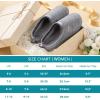 imageHomeTop Womens Comfy Quilted Slipper Soft Cashmere Like Slip on Memory Foam House ShoeBright Gray