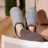 imageHomeTop Womens Comfy Quilted Slipper Soft Cashmere Like Slip on Memory Foam House ShoeBright Gray