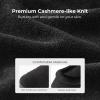 imageHomeTop Womens Comfy Quilted Slipper Soft Cashmere Like Slip on Memory Foam House ShoeDark Black