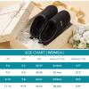 imageHomeTop Womens Comfy Quilted Slipper Soft Cashmere Like Slip on Memory Foam House ShoeDark Black