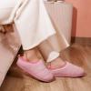 imageHomeTop Womens Comfy Quilted Slipper Soft Cashmere Like Slip on Memory Foam House ShoeGentle Pink