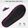 imageHomeTop Womens Luxury Diamond Velvet Memory Foam Scuff Slipper with Lightweight Rubber SoleLavish Purple