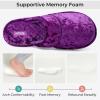imageHomeTop Womens Luxury Diamond Velvet Memory Foam Scuff Slipper with Lightweight Rubber SoleLavish Purple