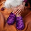 imageHomeTop Womens Luxury Diamond Velvet Memory Foam Scuff Slipper with Lightweight Rubber SoleLavish Purple