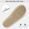 imageHomeTop Womens Luxury Diamond Velvet Memory Foam Scuff Slipper with Lightweight Rubber SolePure White