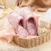 imageHomeTop Womens Luxury Diamond Velvet Memory Foam Scuff Slipper with Lightweight Rubber SoleRose Pink