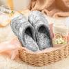 imageHomeTop Womens Luxury Diamond Velvet Memory Foam Scuff Slipper with Lightweight Rubber SoleSliver Gray