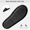 imageHomeTop Womens Luxury Diamond Velvet Memory Foam Scuff Slipper with Lightweight Rubber SoleVine Black