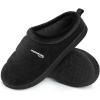 imageHomeTop Womens Comfy Quilted Slipper Soft Cashmere Like Slip on Memory Foam House ShoeDark Black