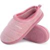 imageHomeTop Womens Comfy Quilted Slipper Soft Cashmere Like Slip on Memory Foam House ShoeGentle Pink
