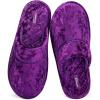 imageHomeTop Womens Luxury Diamond Velvet Memory Foam Scuff Slipper with Lightweight Rubber SoleLavish Purple