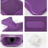 imageHomeTop Premium Classic Rubber Hot Water Bottle and Luxurious Faux Fur Plush Fleece Cover wPom Pom Decor BeigeBeigePurple